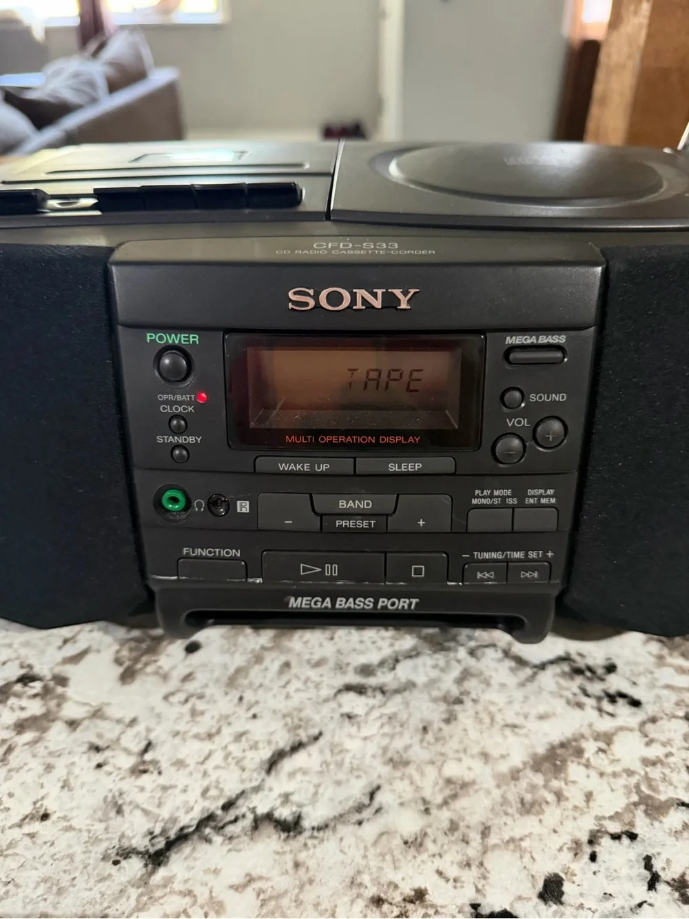 Sony CFD-S33 CD Radio Cassette Corder Boombox Mega Bass w/ Remote